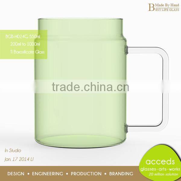 Pink Color Food Grade Hand Blown Candy Jar Glass