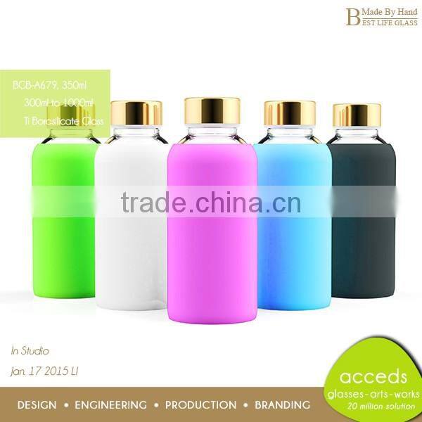 In Stock Borosilicate Glass Drinking Bottle 16oz