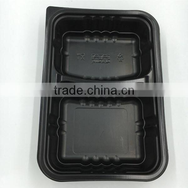 2016 China good quality plastic food compartment tray for lunch/dinner