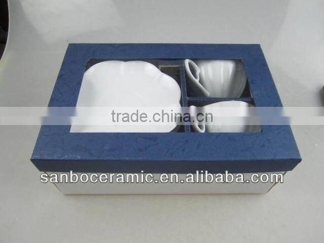 pure white Promotion coffee cup set with gift box
