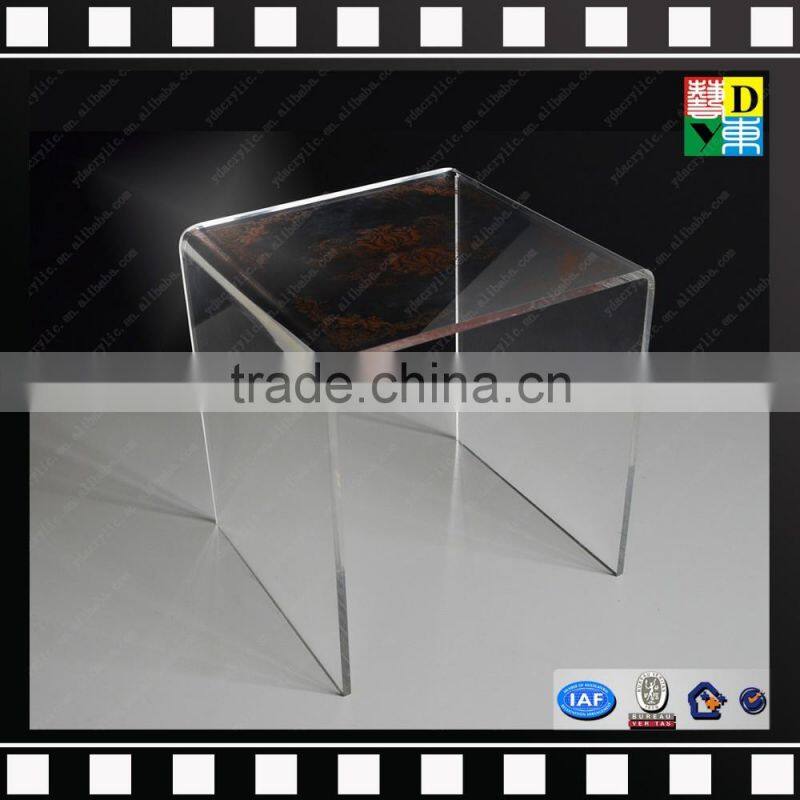 Clear acrylic nest of 3 plastic tables,high quality PMMA coffee side table from china manufacturer