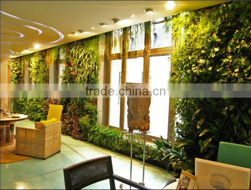 2017 fancy design fake green plant wall for wall ornament