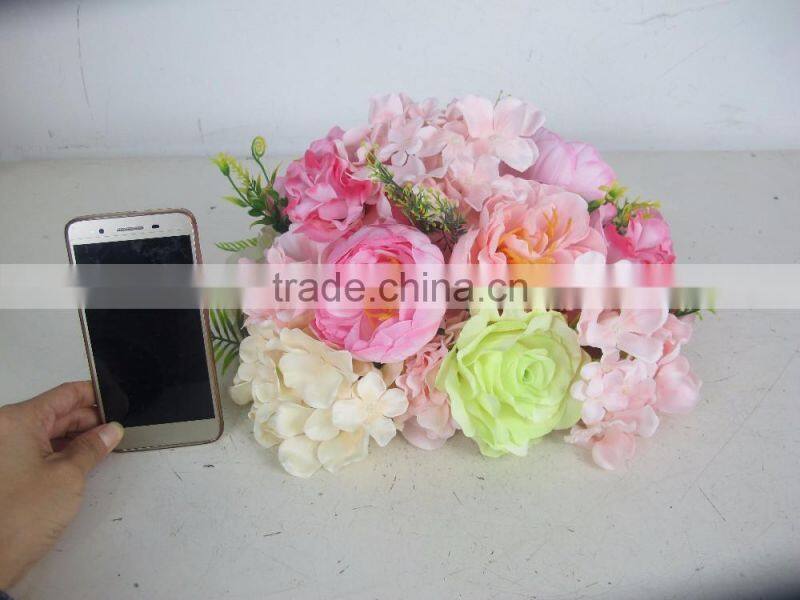 Wholesale China factory handmade artificial flower with foam stand for table centrepiece wedding home decoration