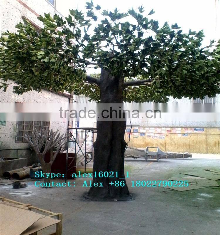 SJ20170210 ornamental foliage plants artificial gloden banyan ficus tree