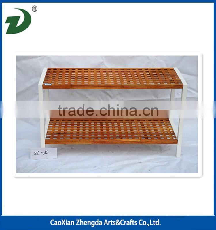 natural cheap unfinished wooden shoerack