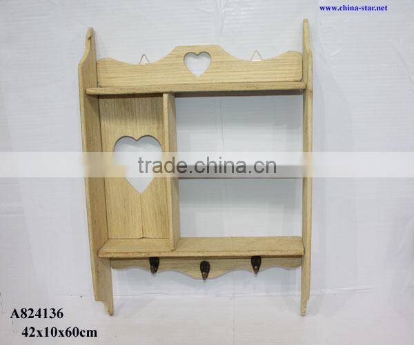 wooden wall hook with cabinet