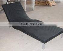 China outdoor furniture rattan wicker Commercial Garden chaise lounge