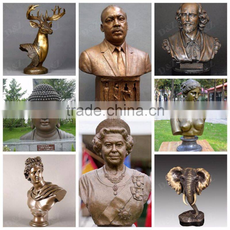 life size French leader Napoleon bronze bust sculpture