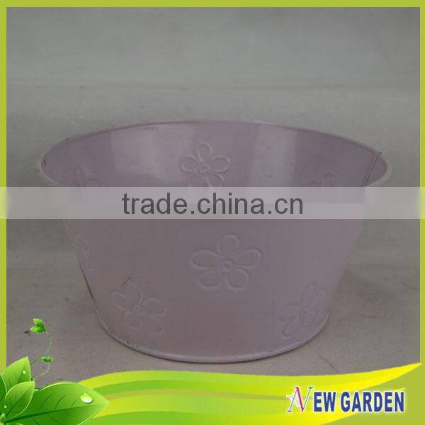 Handmade Galvanized Metal pot outdoor flower large for garden