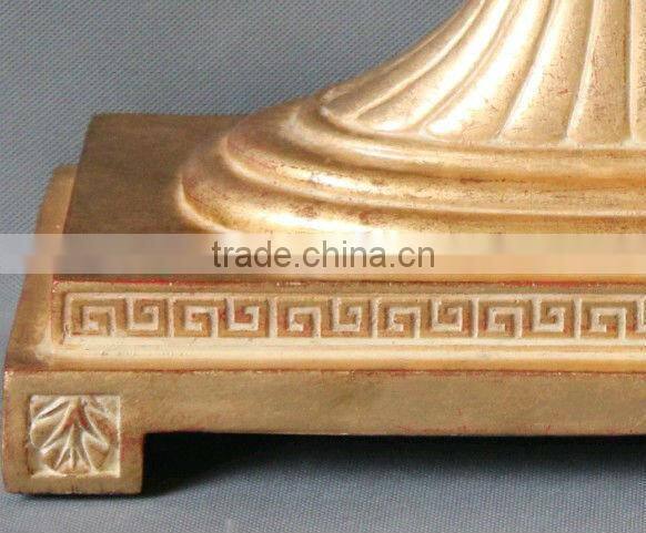 Hand carved polyresin decorative fruit bowl/vase