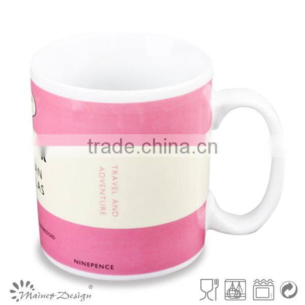 cheap 300ml new bone china mugs with decal