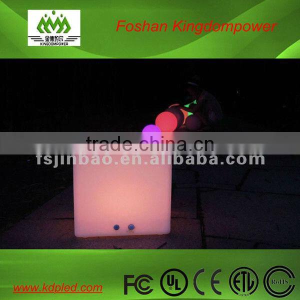 modern outdoor rechargeable 30cm LED glowing cheap cube