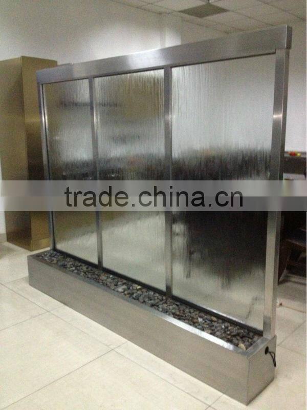 tempered clear glass stainless steel waterfall