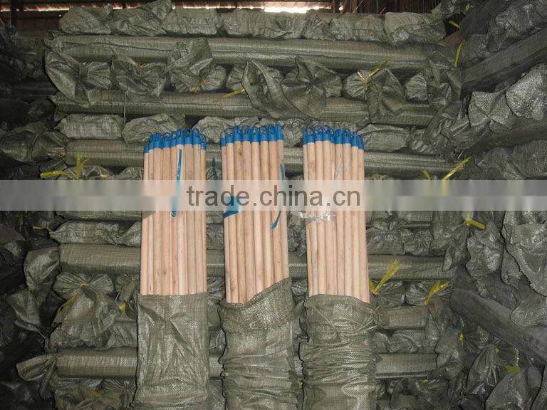 PVC Coated Broom stick Wooden Mop handle made in Guigang China