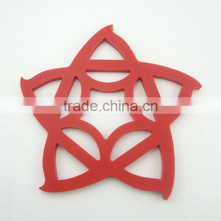 Five star shaped Anti-slip Silicone Table Mat Heat Resiatant Mat