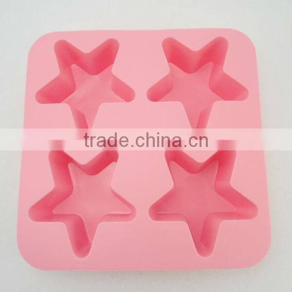 2017 Christmas FDA star shape silicone ice tray