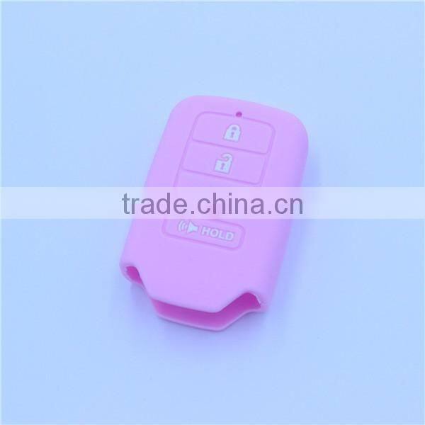 Many colors in stock silicone car key cover for honda 4 buttons