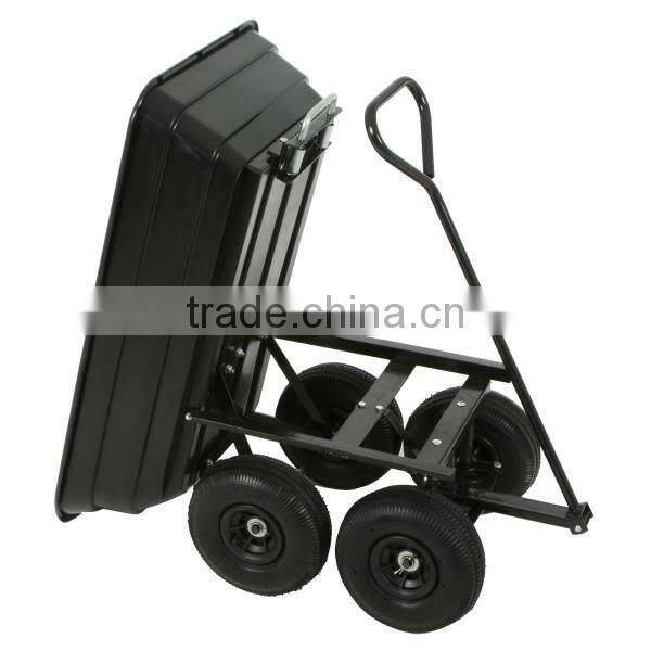 TC1801 plastic garden cart with 4 wheel