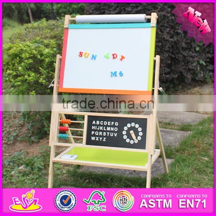 2016 new design double-sided children wooden adjustable drawing board W12B103