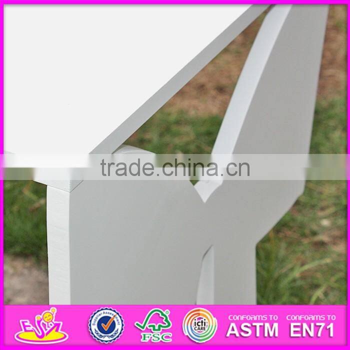 2016 new design white wooden kids play table for study W08G183