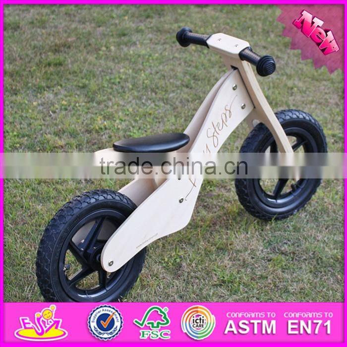 2016 new design log color wooden balance bike for toddlers W16C155