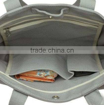 100% plain organic cotton shopping bag cotton promotion bag for women with canvas