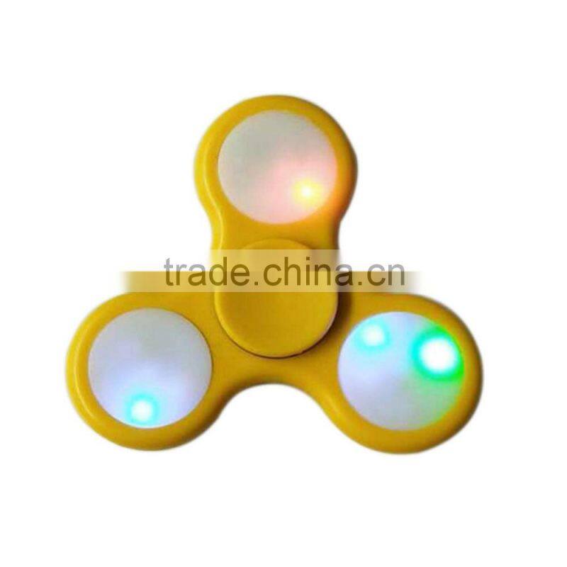 2017 Shine LED Hand Spinner Tri Fidget Finger Spinner EDC Spin Stress Focus Desk Toy
