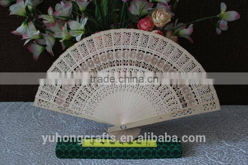 Fragrance wood fan for promotion