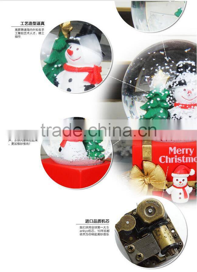 Hot Sale Gifts musical christmas snow globe handwork christmas snow globe