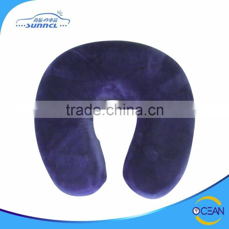 Classic Design High Quality U Shape Memory Foam Travel Neck Pillow Covered by Velvet