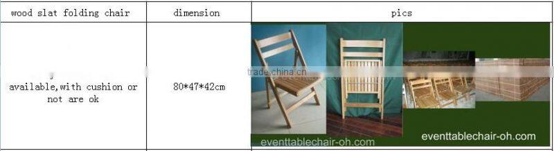 Lowest price wood folding slat chairs for sale