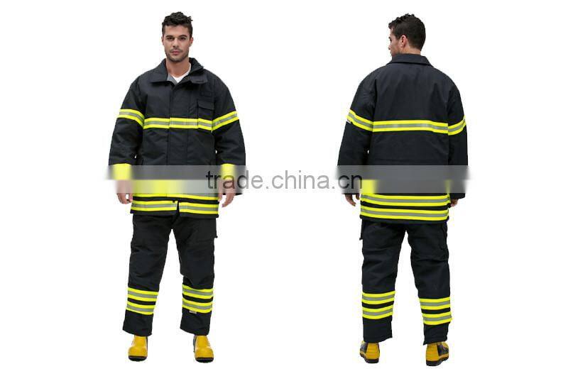 High visibility fireman workwear safety reflective clothing