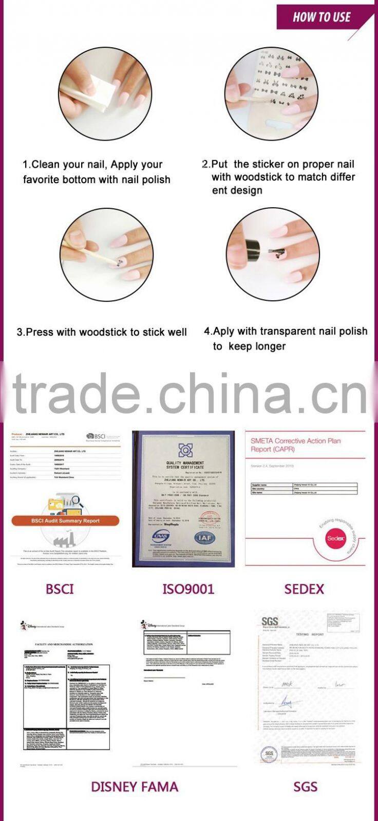 New Air 3D Metallic Gold And Silver Nail Stickers