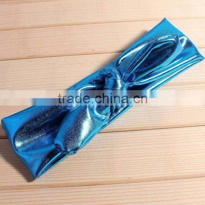elastic fabric bow flower headband for kids hair accessories