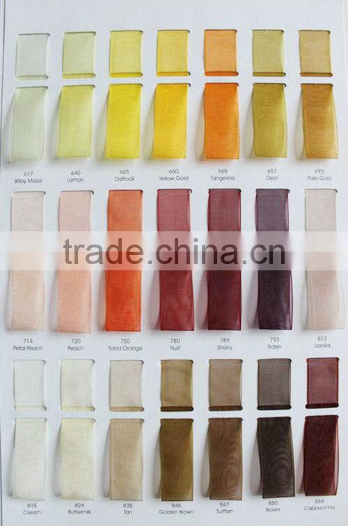 Colorful handmade organza flowers