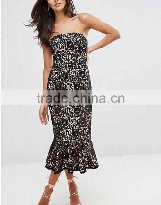 Sexy Women Runway Spring Bodycon Bandage Dress Sexy Black Lace Celebrity Evening Party Dress