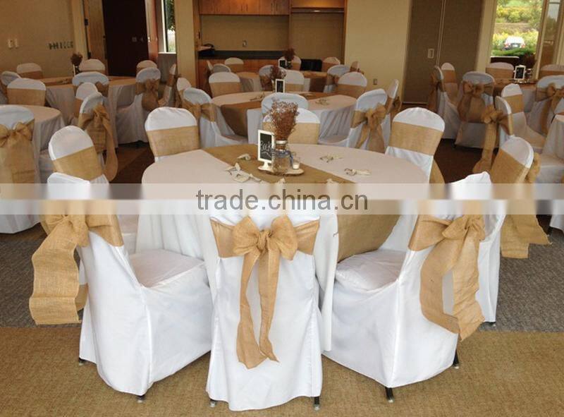 100% Natural Burlap Hessian Chair Sash Chair Ribbon for Rustic Wedding