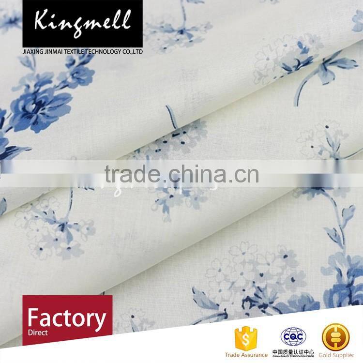 Factory custom-made Chinese style floral digital printed cotton fabric