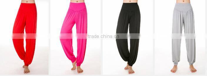 Shuoyang Women's colorful Modal fitness gym yoga pants Wholesale custom bloomers lantern yoga trousers