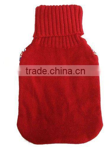 2000ml classic knitted hot water bottle with cover for Christmas Day
