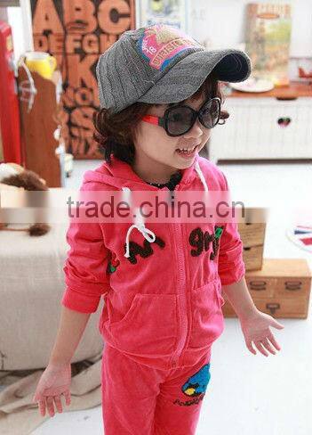 custom made casual knit girls sweat suit made in china