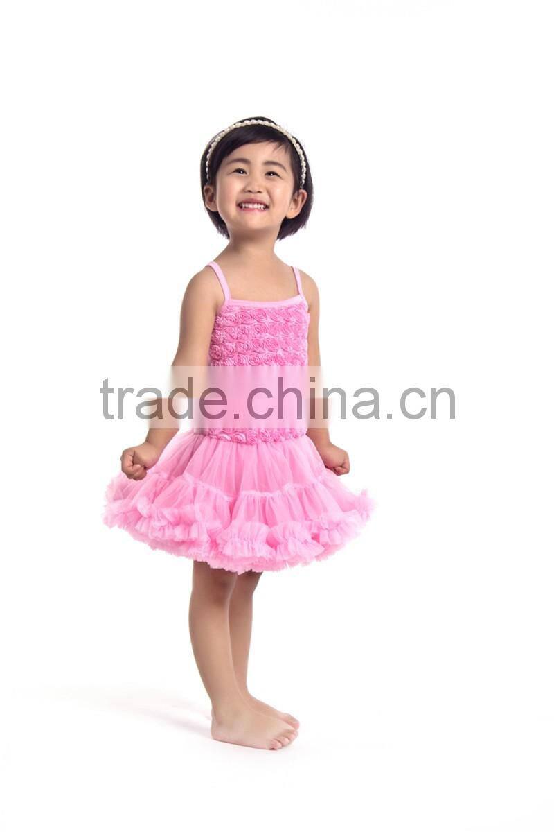 Summer hot sale baby boutique dress fancy baby girl rose party dress children casual dress