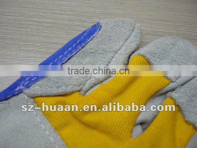 Leather hide welding glove, leather glove, working glove
