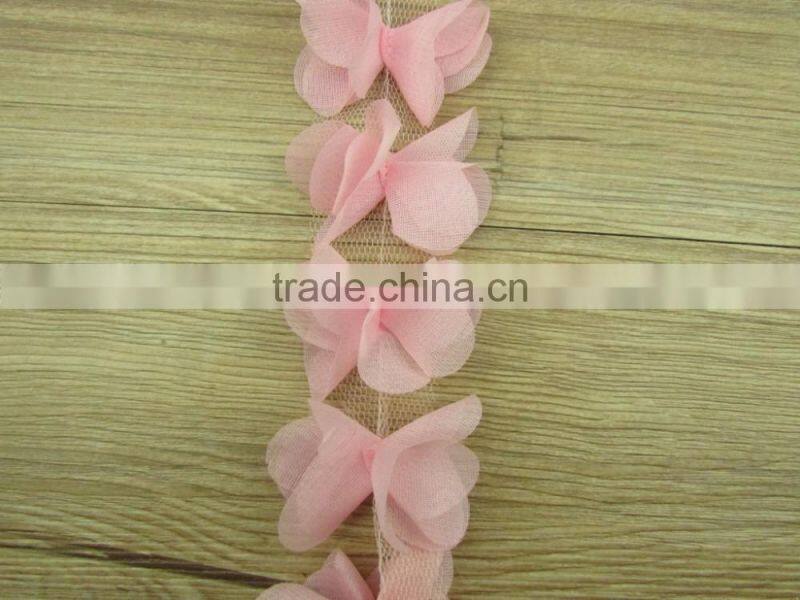 handmade decoration chiffon flower for home interior or wedding decoration or clothing