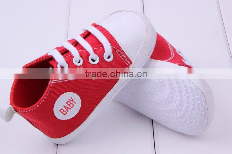 2014 new baby product boys brown cotton baby canvas shoe newborn shoes for boys prewalking