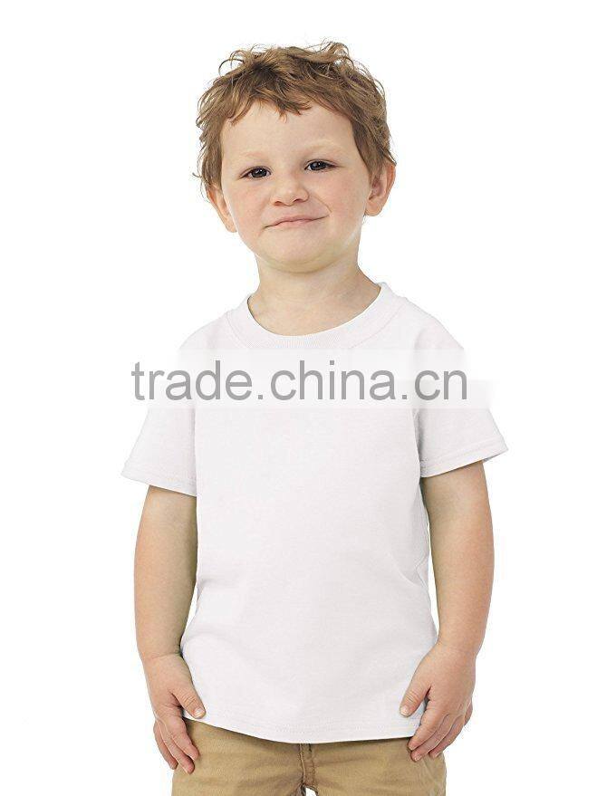 kids cotton t shirt printing custom blank white t shirt wholesale toddlers soft jerseys knit-collar