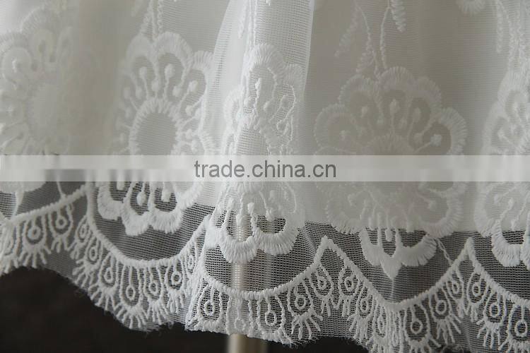 New arrival summer baby clothes White Embroidery Flower Lovely Lace Net 0-2 Years old party dress baby first Communion dresses