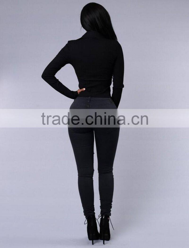 Fashion personality women jeans comfortable jeans female brand in stock accept small order