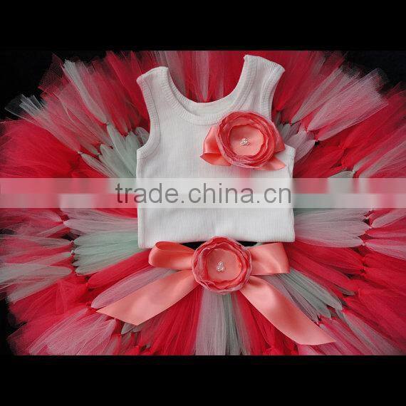 Wholesale children clothes new design fluffy skirt chiffon pettiskirts tutu red tutu skirts romantic tutu skirts