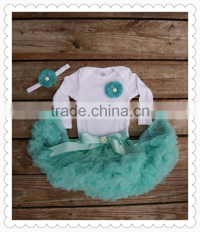 Baby Summer Suit Sets Top Shirts+kids Fluffy Skirts Children Clothing Set